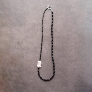 Biwa Pearl × Black Onyx Necklace／ビワパール × オニキス ネックレス