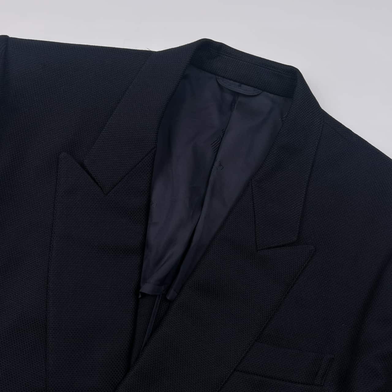 LANVIN PARIS ランバン 背抜き ダブル テーラードジャケットH48-25/ネイビー メンズ