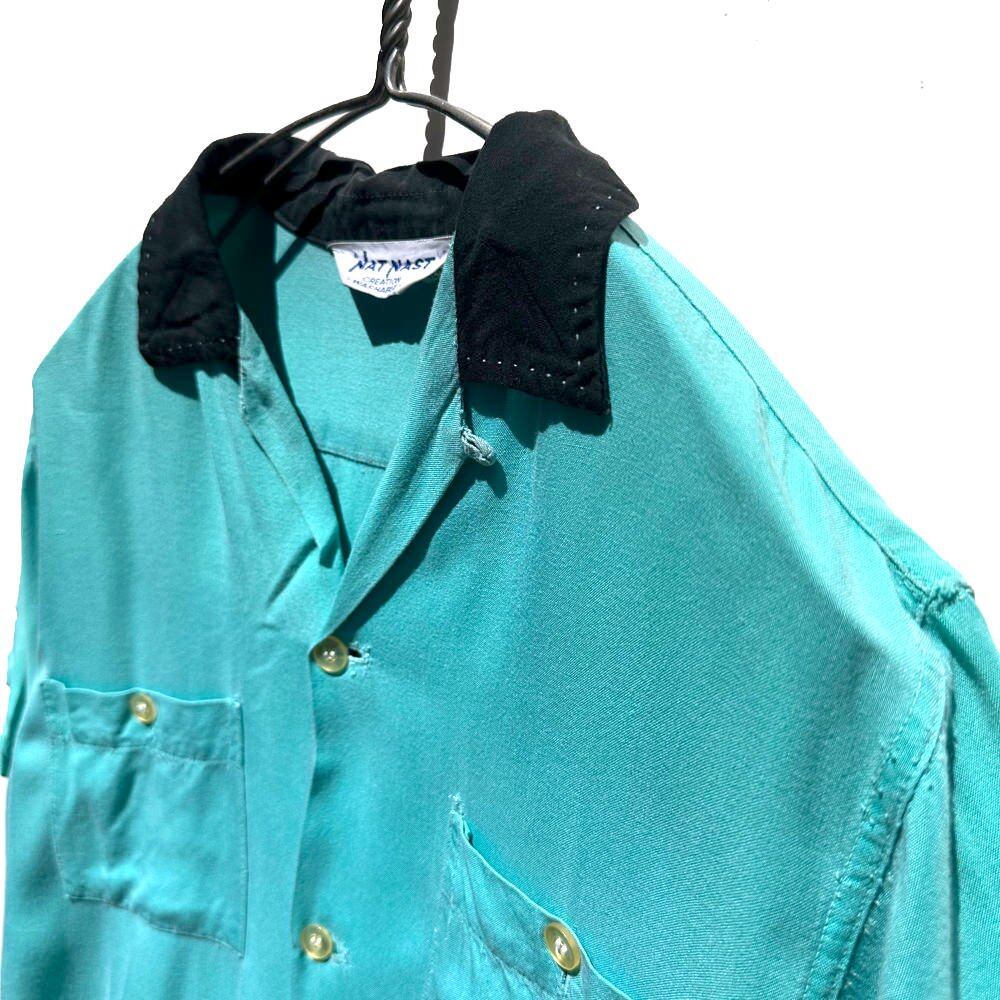 NAT NAST] Vintage rayon bowling shirt [1950s-] Vintage Bowling