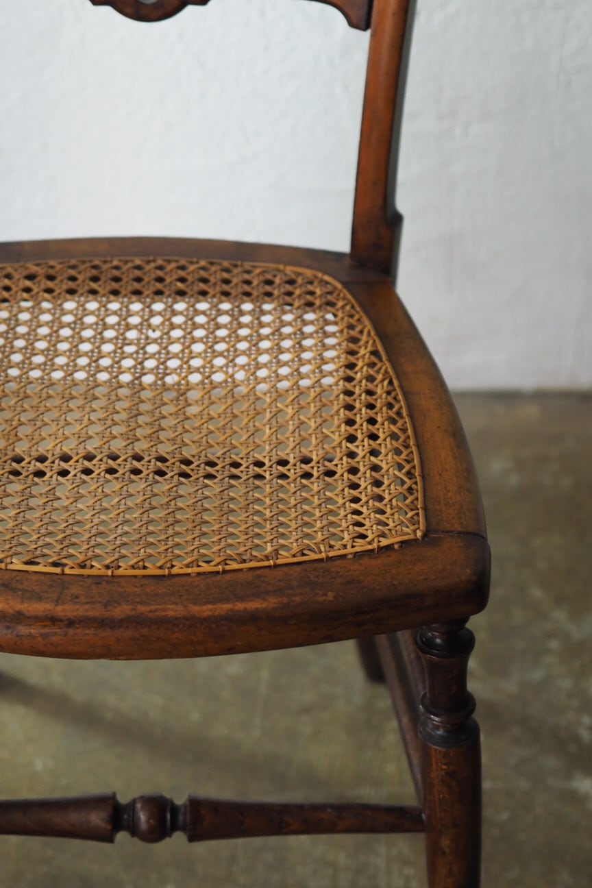 イギリス アンティークラタンチェア-antique rattan chair