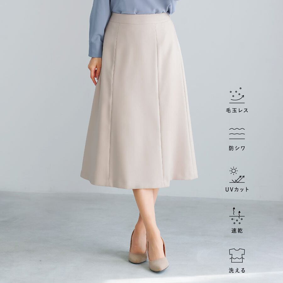 やわらかく品よく 】 ソフトウーリッシュ・フレアスカート（776502
