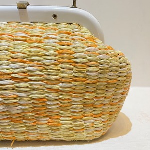 50’s Orange yellow basket bag