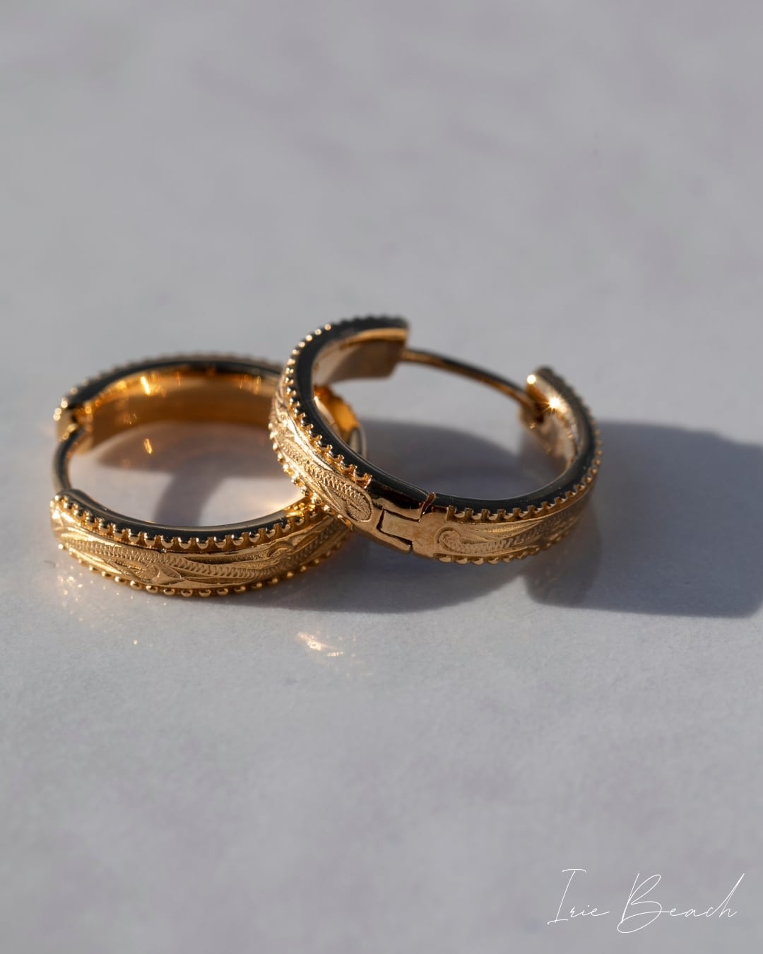 Milgrain hoop pierce