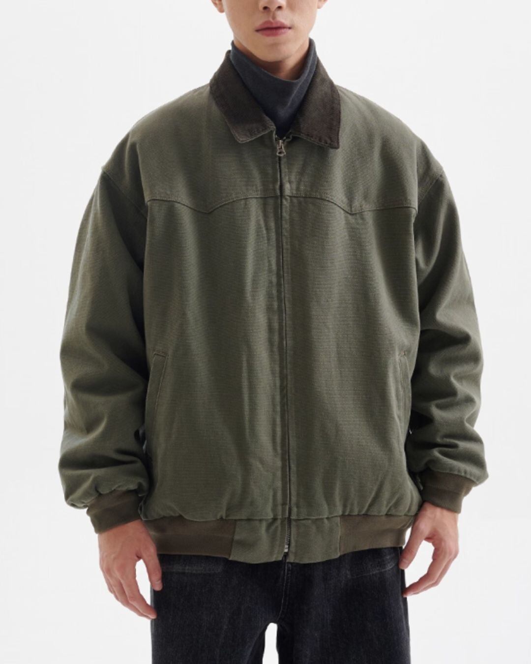 コーデュロイカラージップアップジャケット S0093