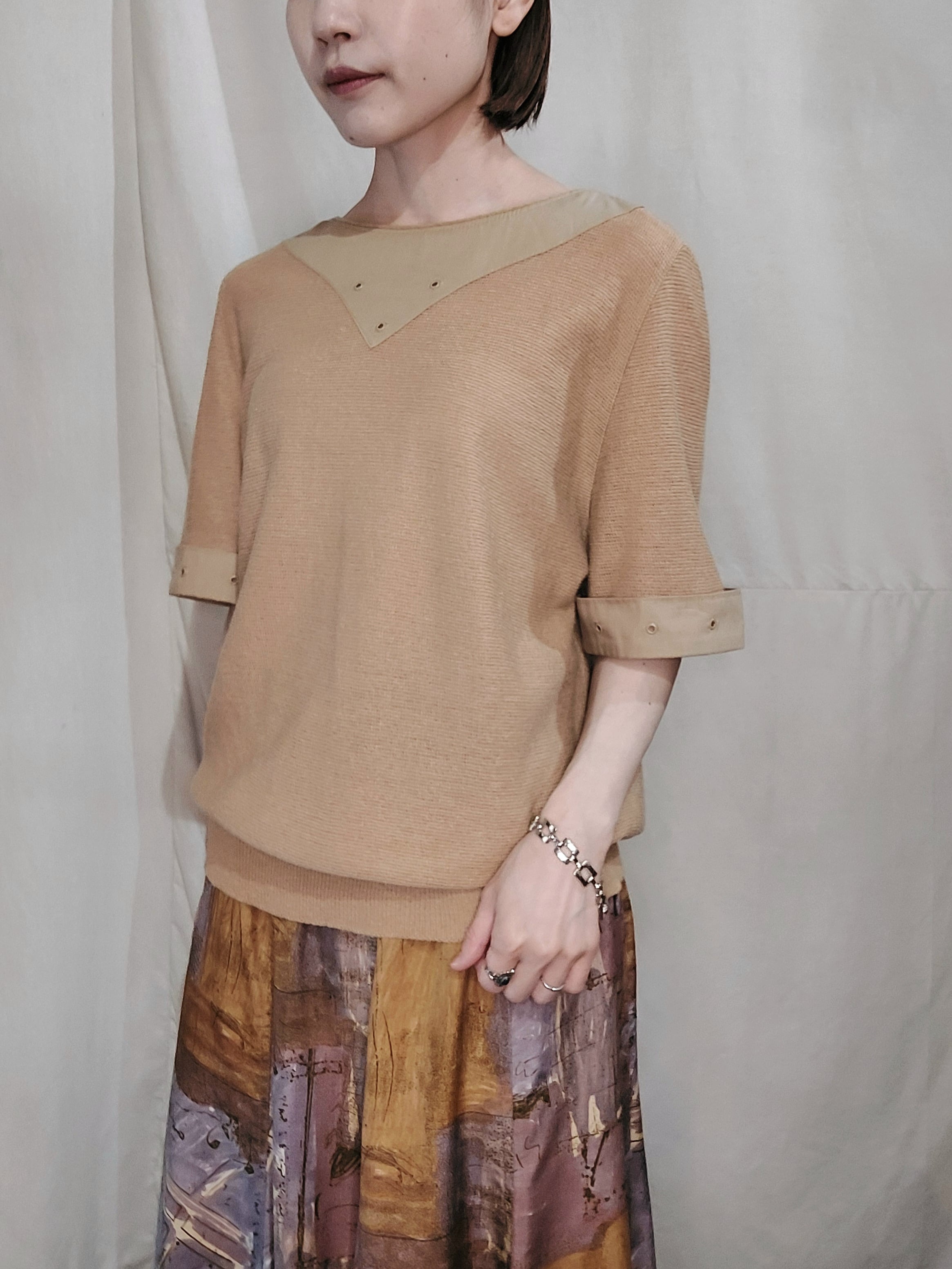 Crochet summer knit sweater[M-76]かぎ編みサマーニットセーター | PREIN