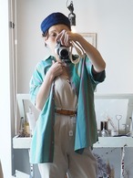 1990’s EURO Pastel Stripe Short Sleeve Shirt／46