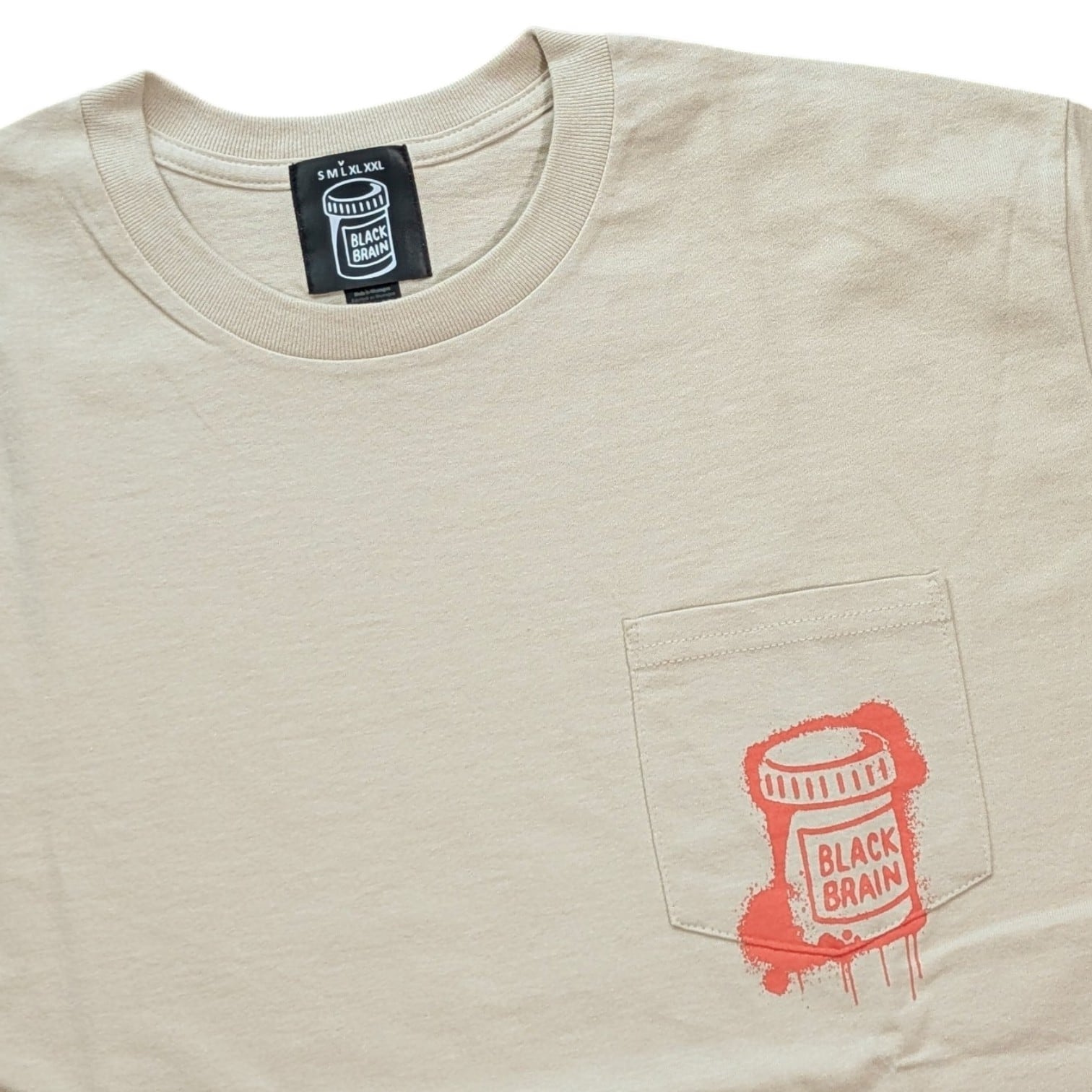 Dripped Pocket SS Tee | BLACK BRAIN
