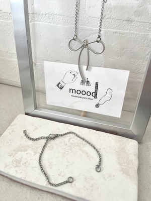 【2個】ステンレス製アジャスター付きチェーンブレスレット/ステンレス鋼/パーツ