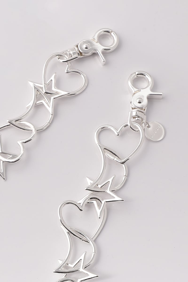 JieDa(ジエダ) 2WAY STAR MOON HEART CHAIN ツーウェイスタームーン