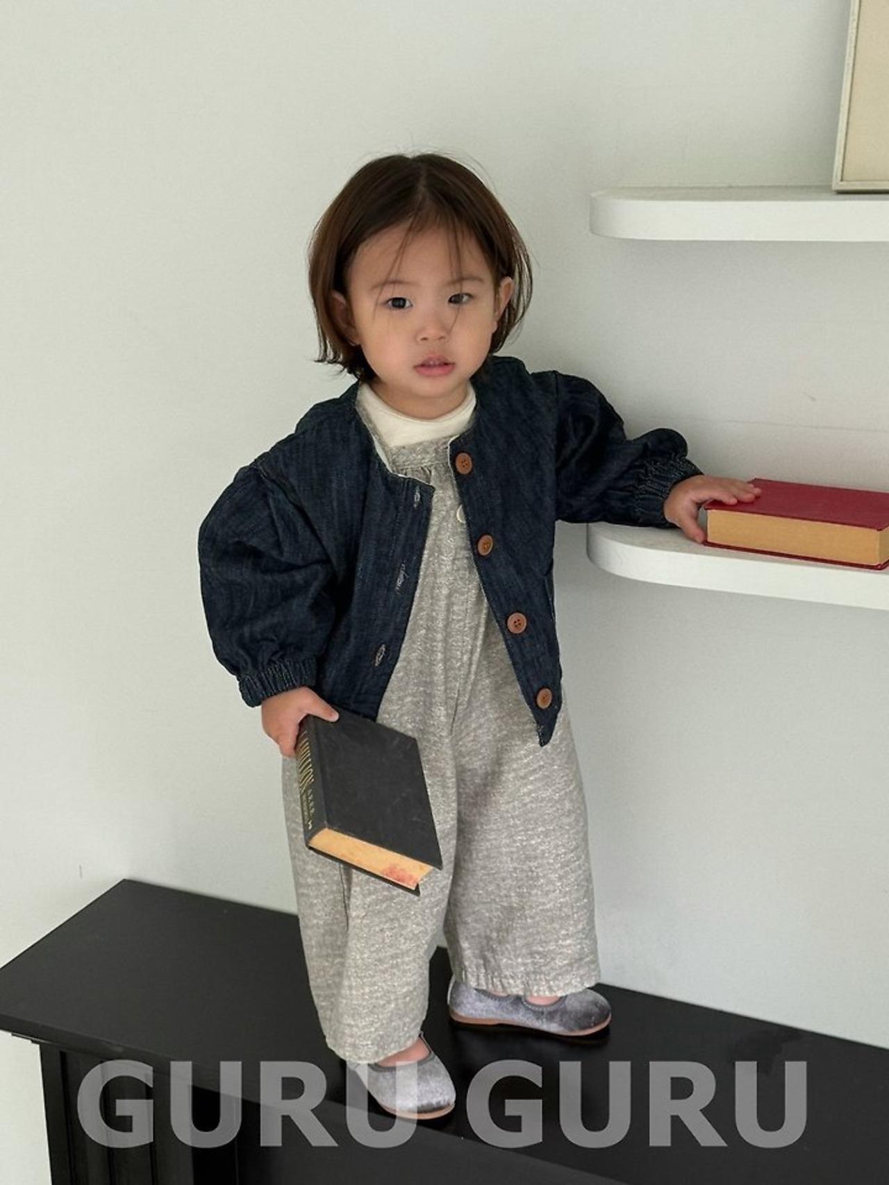韓国子供服 / 26Autumn / 〖取寄〗guruguru / ワイドジャンプスーツ / ベビー服 *1号~3号*