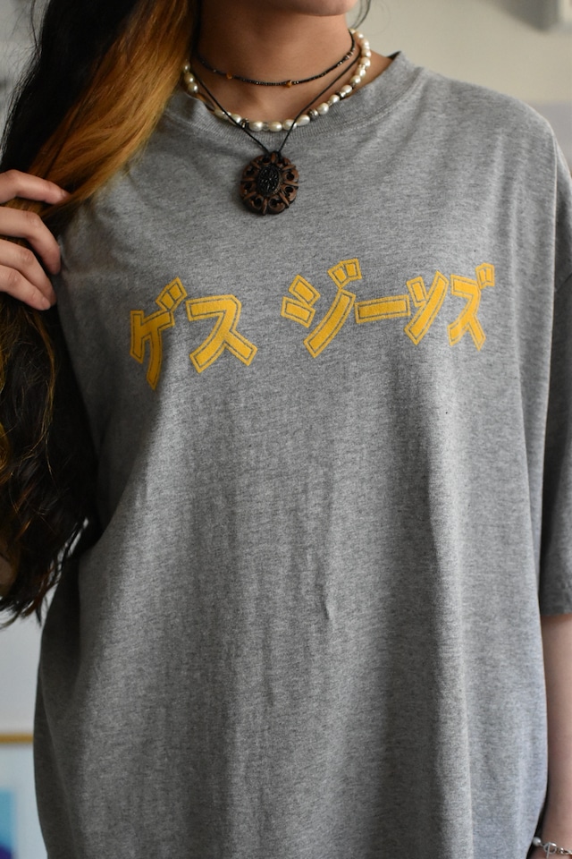 90's- "old s/s print t-sh" "GUESS " "ゲスジーンズ"