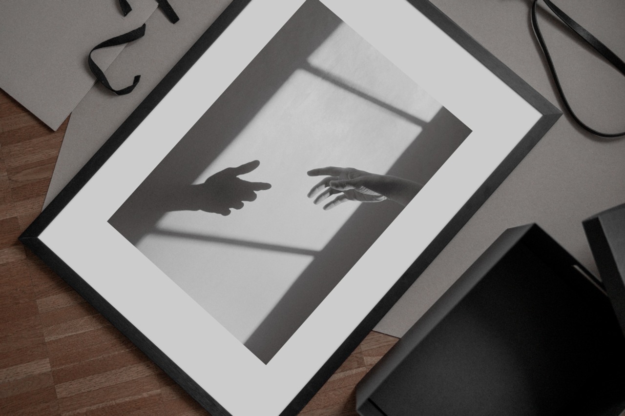hand | AP159 | フォトポスター おしゃれ モダン エモい 写真 モノトーン モノクロ - 2