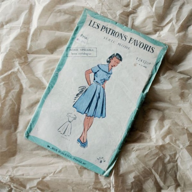 50s France 永遠の子供服と型紙 LES PATRONS FAVORIS 女の子 ワンピース