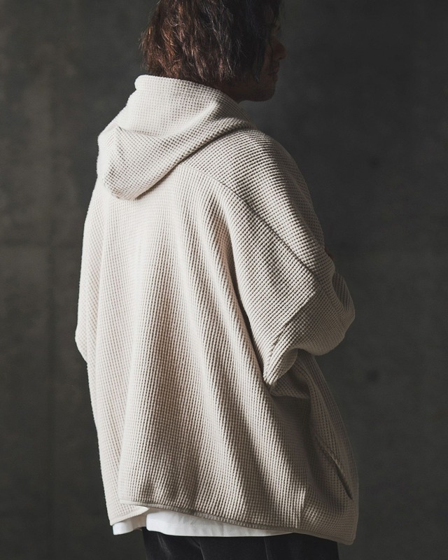 【GLIMCLAP】ワッフル ジップアップパーカー　(19-013-gla-cf)