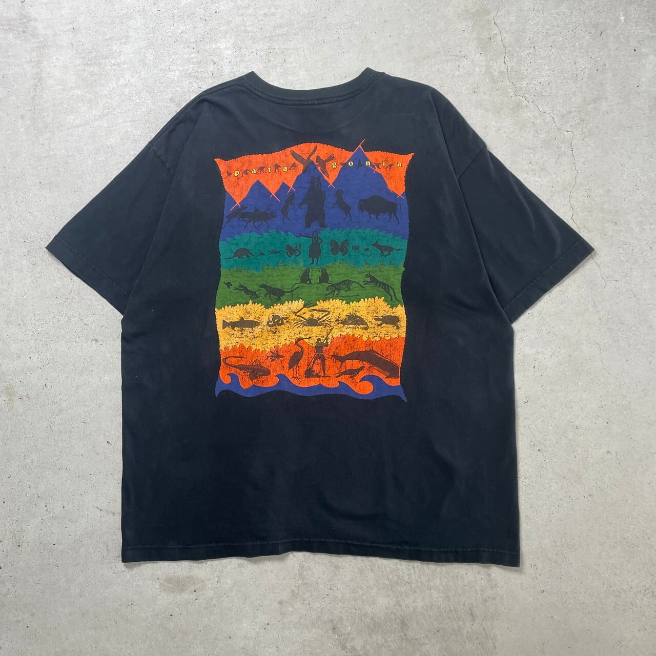 90年代 USA製 patagonia パタゴニア 絶滅危惧種 バックプリント T  