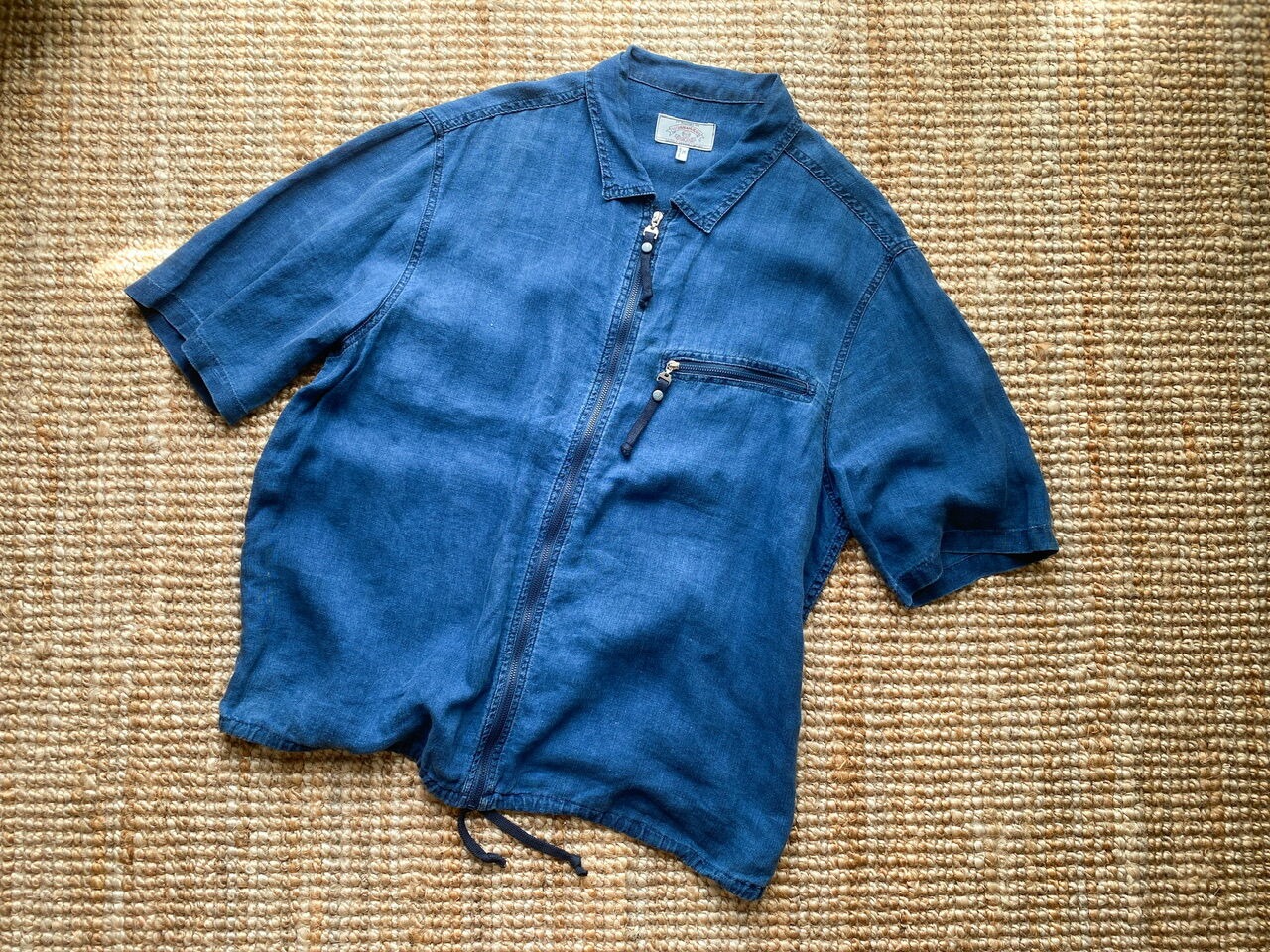 ARMANI JEANS Indigo Linen S/S Shirt