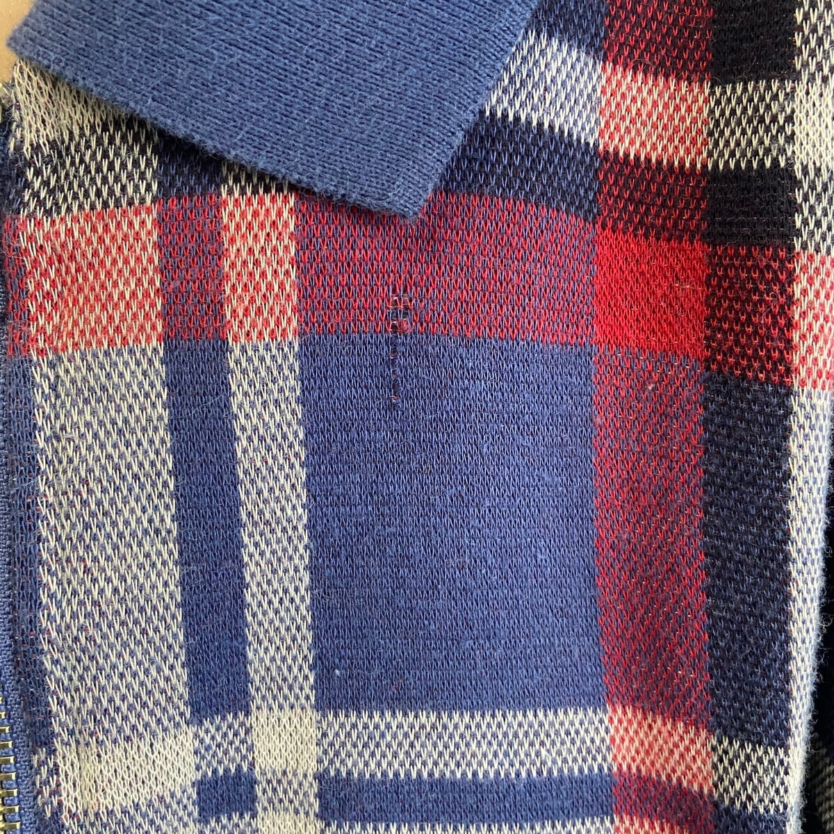 00年代 Eddie Bauer エディーバウアー チェック柄 ハーフジップ