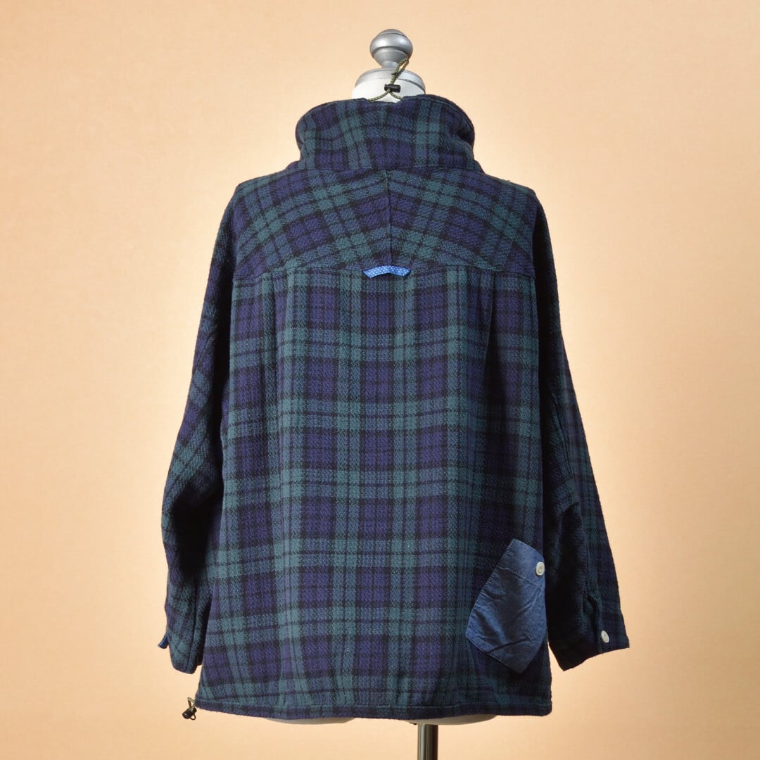 快晴堂 カイセイドウ ガールズタータンチェック・アルピーノスタンドヤッケ・ブラックウォッチ【送料無料】