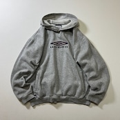 90s UMBRO 刺繍ロゴ フーディー プルオーバー アンブロ グレー L 古着