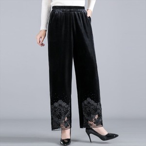 【送料無料】 フレアパンツ レース ゆったり カジュアル系 エレガント系 きれいめ 大人可愛い 透け感 ハイウェスト 夏 花柄 30代 40代 レディースファッション 可愛い お出かけ 女子会 デイリーユース お茶会 お呼ばれ