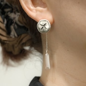 【1点もの】シイタケピアス 水晶(ペア)