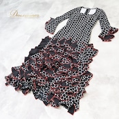 フラメンコ 衣装 ワンピース ドレス 黒 白 水玉 ドット MOLINA モリーナ ボランテ フリル 赤 ダンス パーティ 発表会 ブラック系 ホワイト フリルドレス 派手 可愛い ダンス衣装 イベント用 女性用 フェスティバル 衣装 ブラック ホワイト ドット柄 華やか パーティー用 踊り用 おしゃれ