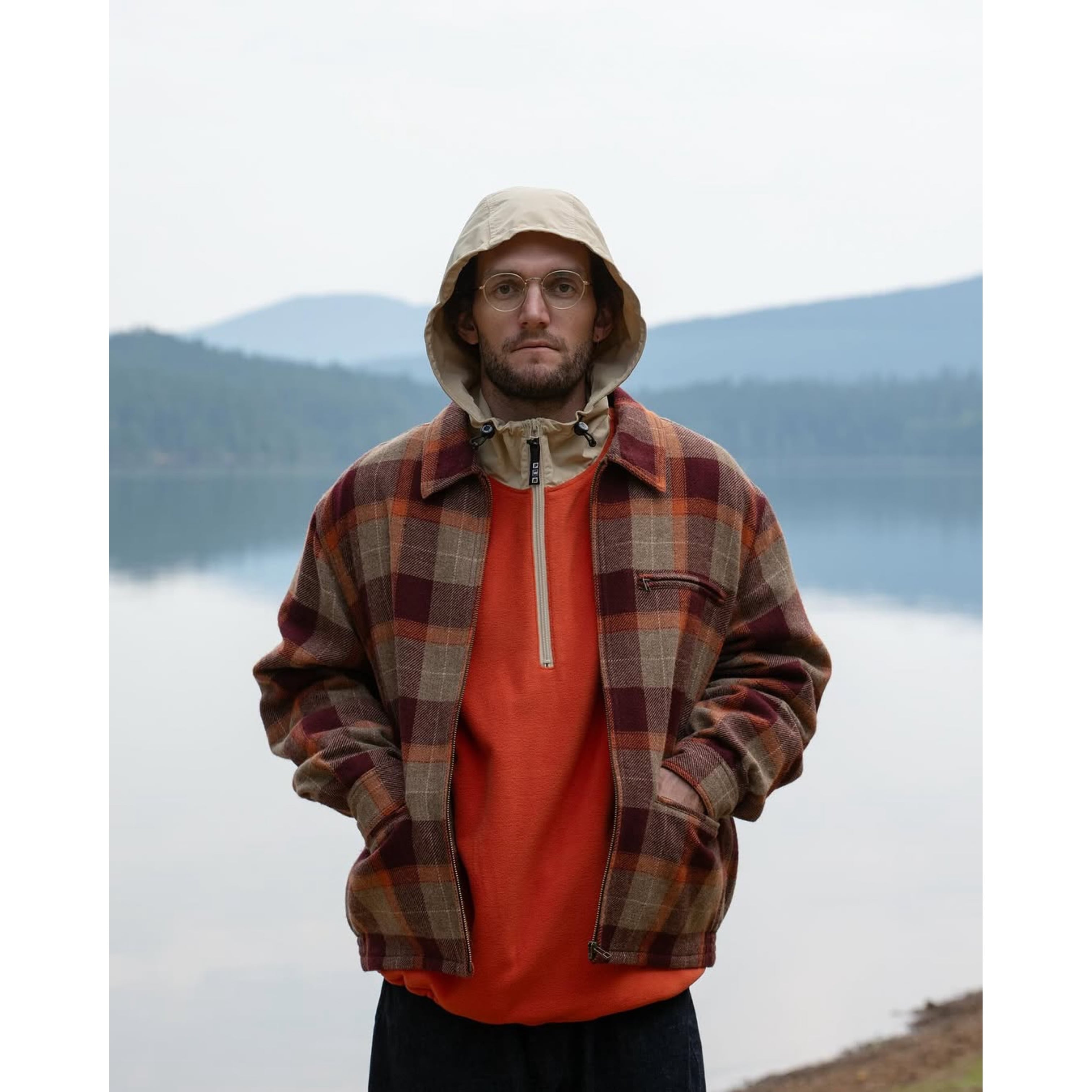 【PWA】REFINE-WOOL CHK DRIZZLER BEIGE CHK PWA / REFINEWOOL CHECK DRIZZLER BEIGE CHK | THE NEWAGE CLUB
