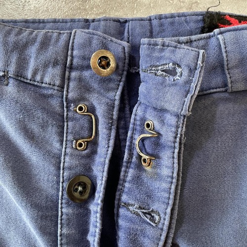 40-50s L'Ideal フレンチワーク モールスキン ブルー パンツ 詳細写真10