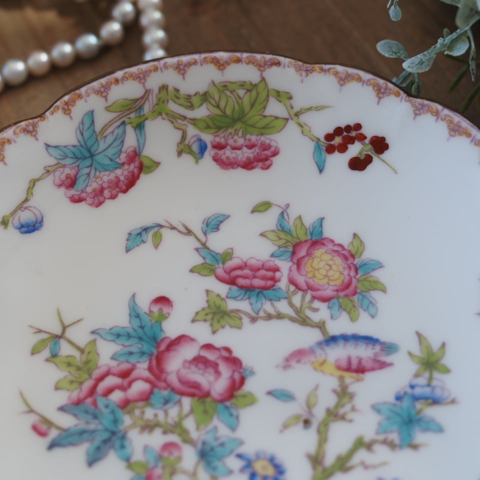 美品】英国ミントンminton 花鳥図柄 プレート単品 F1 | antique