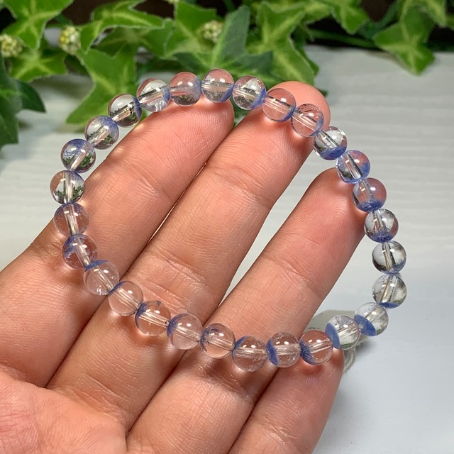 透明度抜群☆デュモルチェライトインクォーツ・ブレスレット