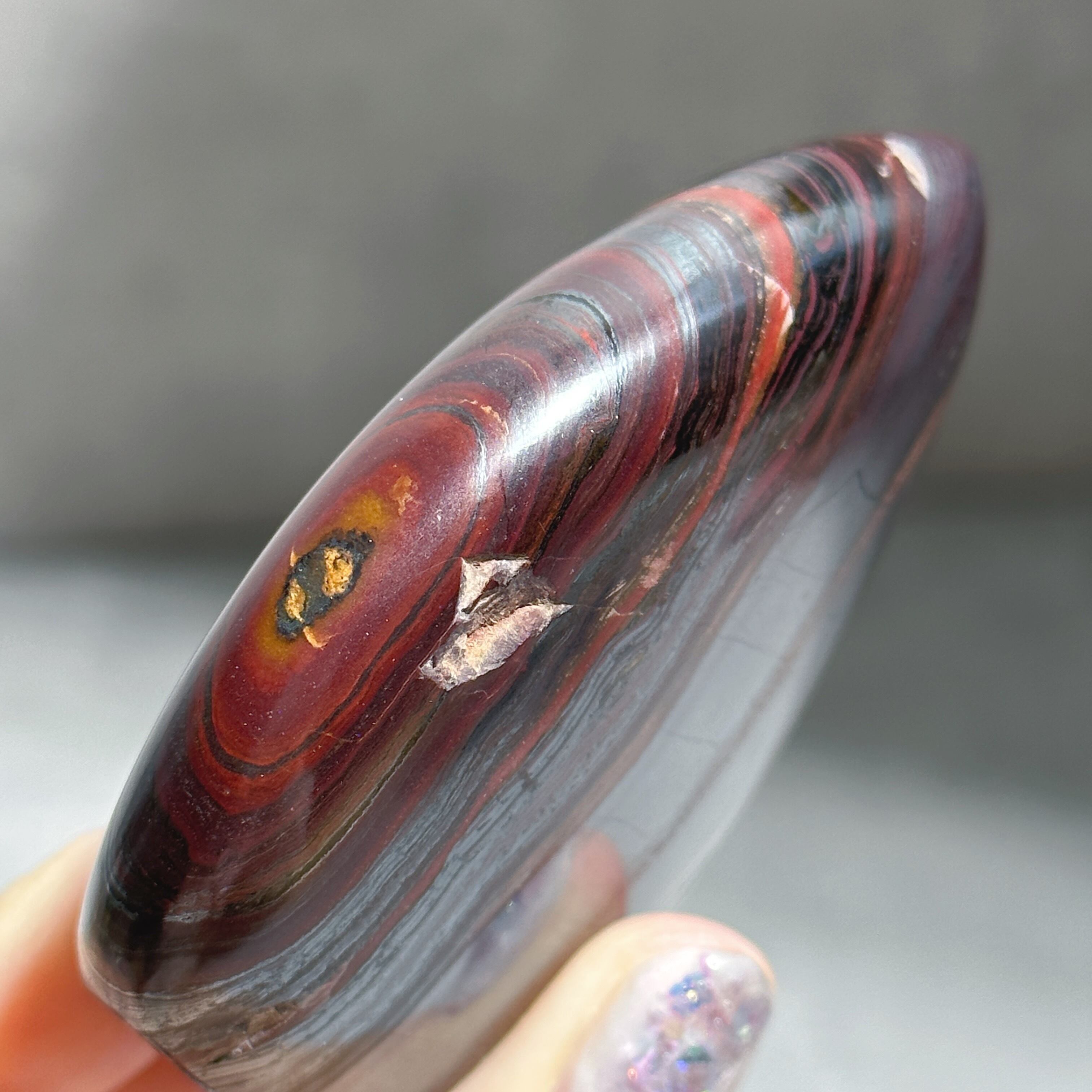 アイアンタイガーアイ スフィア しずく型01◇Iron Tiger's eye◇天然石