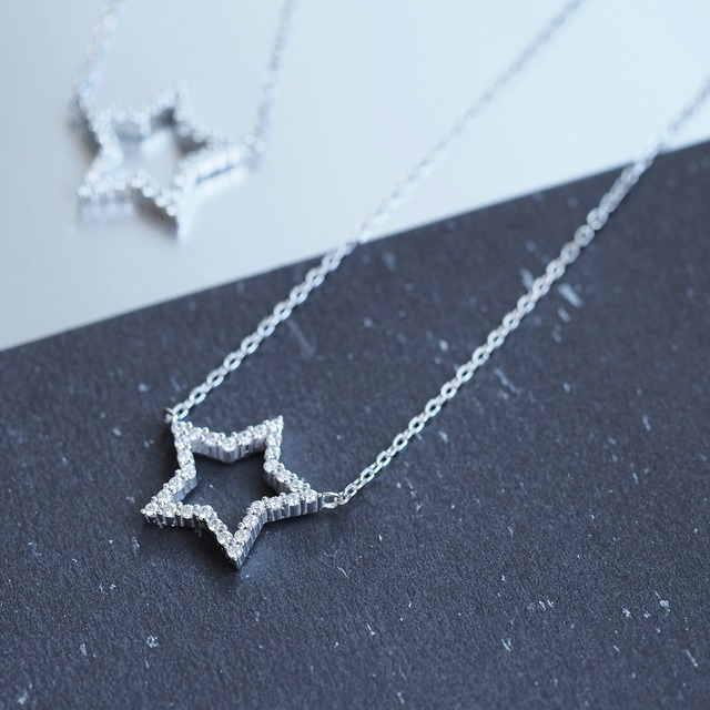 Open 星 ネックレス シルバー925 | クラウドジュエリー(Cloud-jewelry 