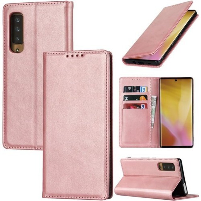 arrows nx9 ケース 手帳型 arrows n snx9f-52a スマホケース 手帳型 arrowsnx9ケース arrowsnx9 スマホケース f-52a カバー arrows f52a ケース 手帳型 arrows f52a カバー アローズnx9f52a ケース アローズ nx9 f-52a ケース アローズnx9f52a ケース アローズf52a カバー カードスロット、キックスタンド レザー ローズゴールド 2428