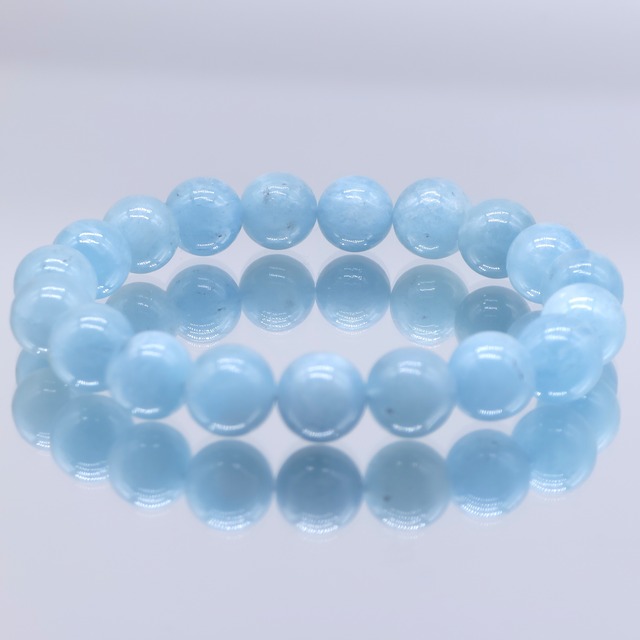 [3月の誕生石]アクアマリン 10mm 手首15cm