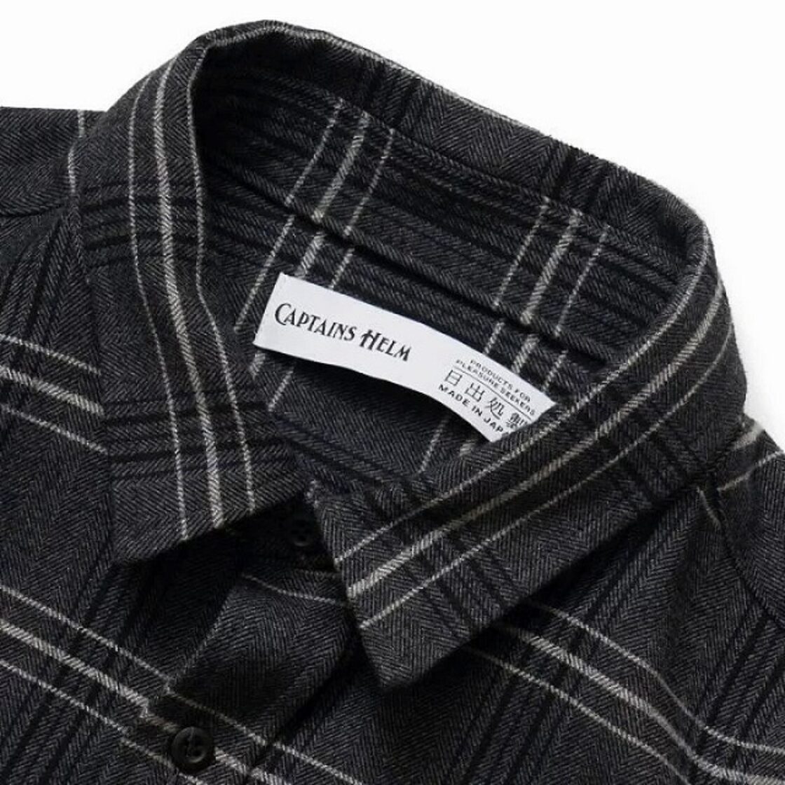 Captains Helm [キャプテンズヘルム] WARM-NEL LONG SHIRTS [CHARCOAL 