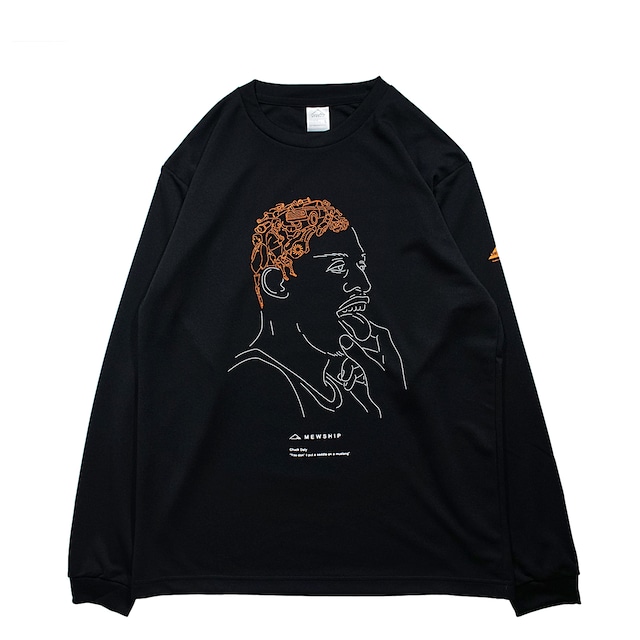 "D" L/S PL <Black×D.Orange×White> - メイン画像