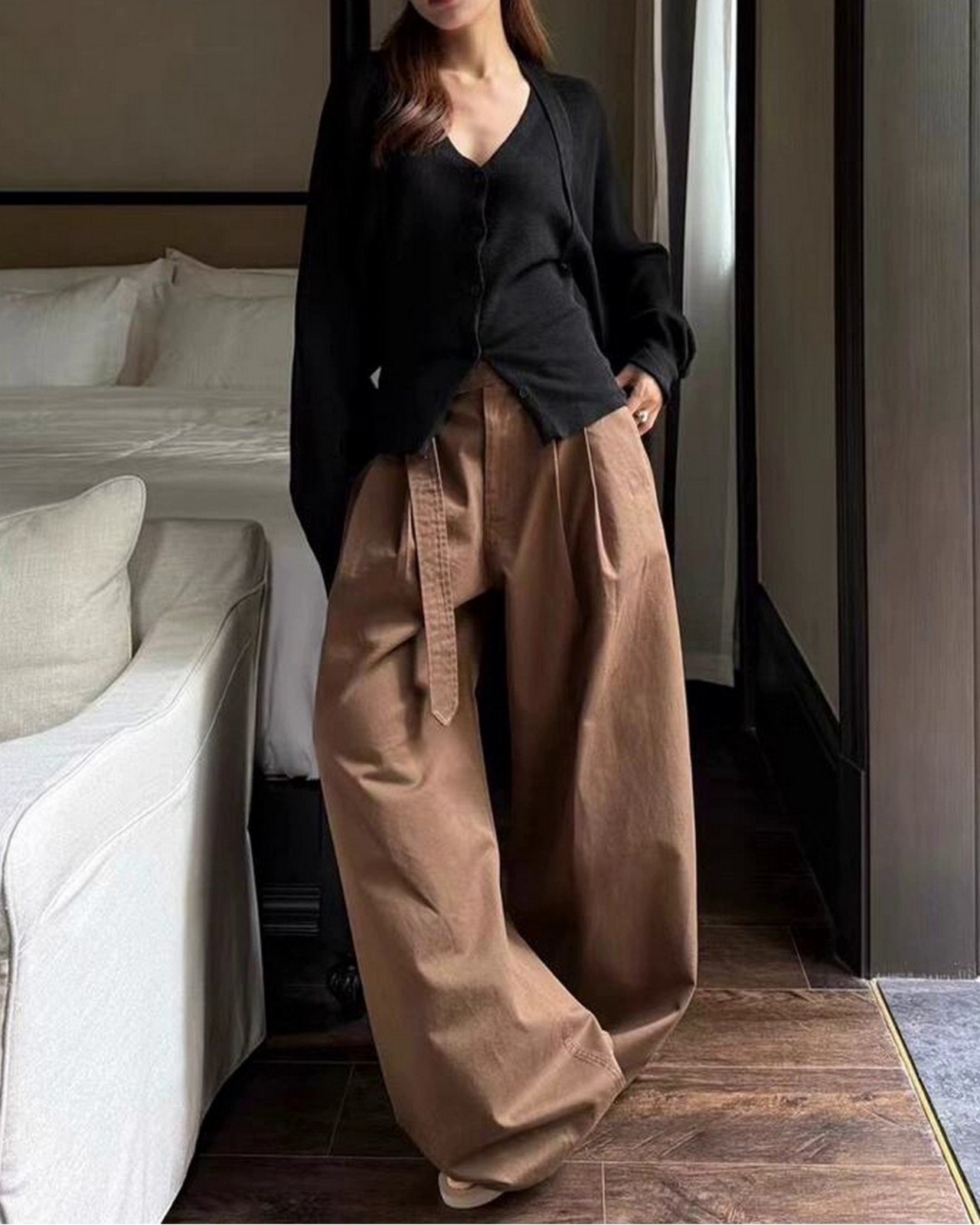 ボリュームストレートワイドパンツ 3color A0542 - 7