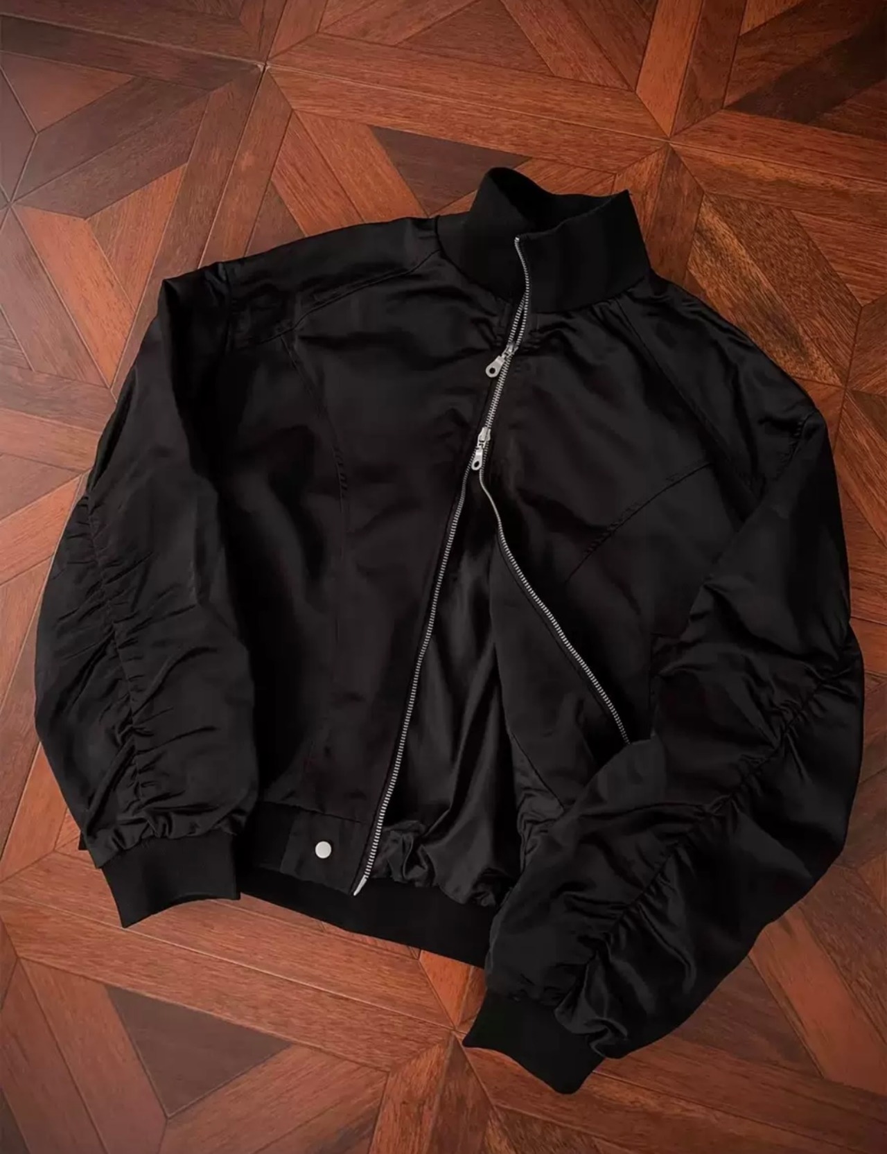 短丈シンプルジャケットブルゾン　S0035