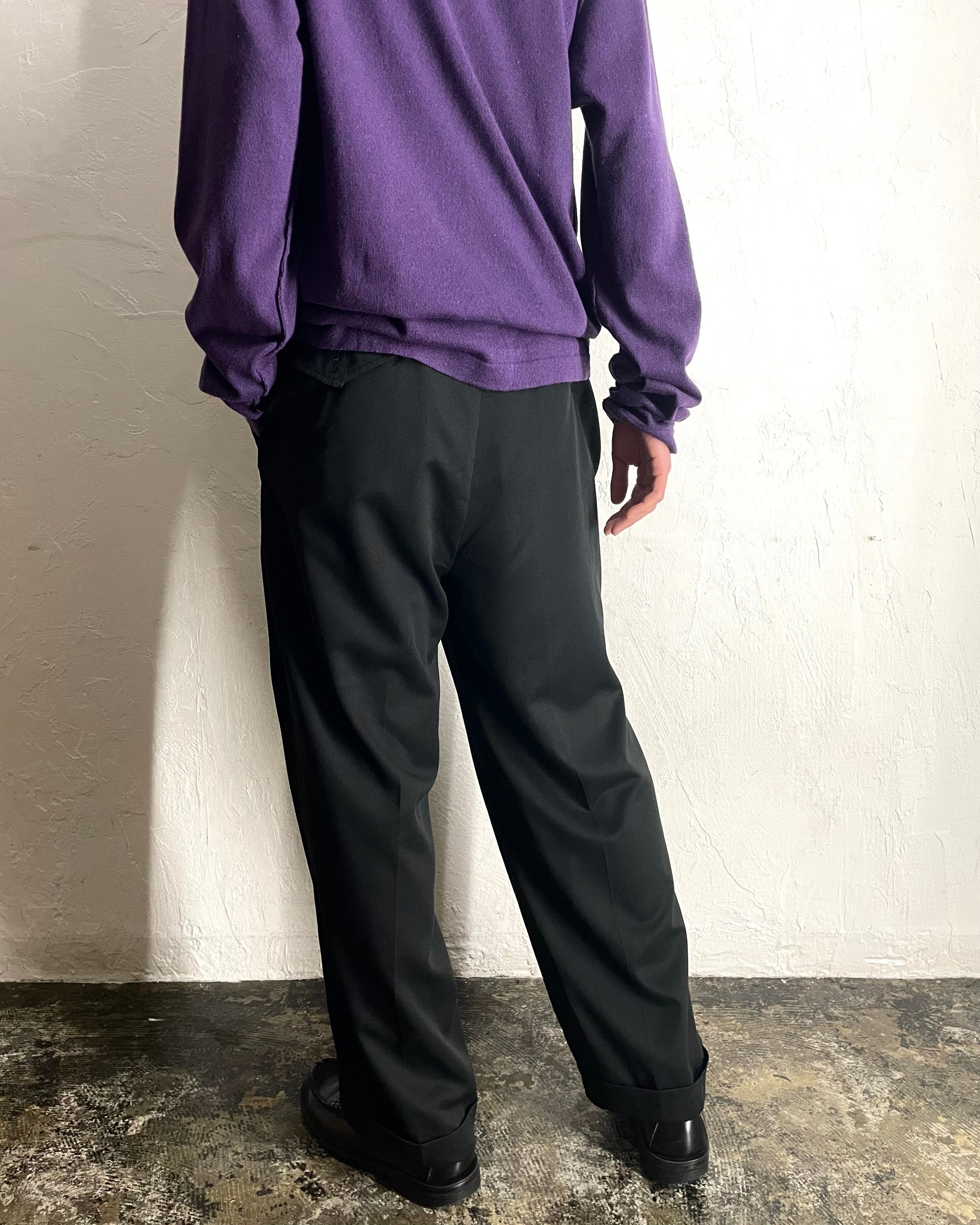 90s Ralph Lauren Wide Poly Slacks | VOLAR