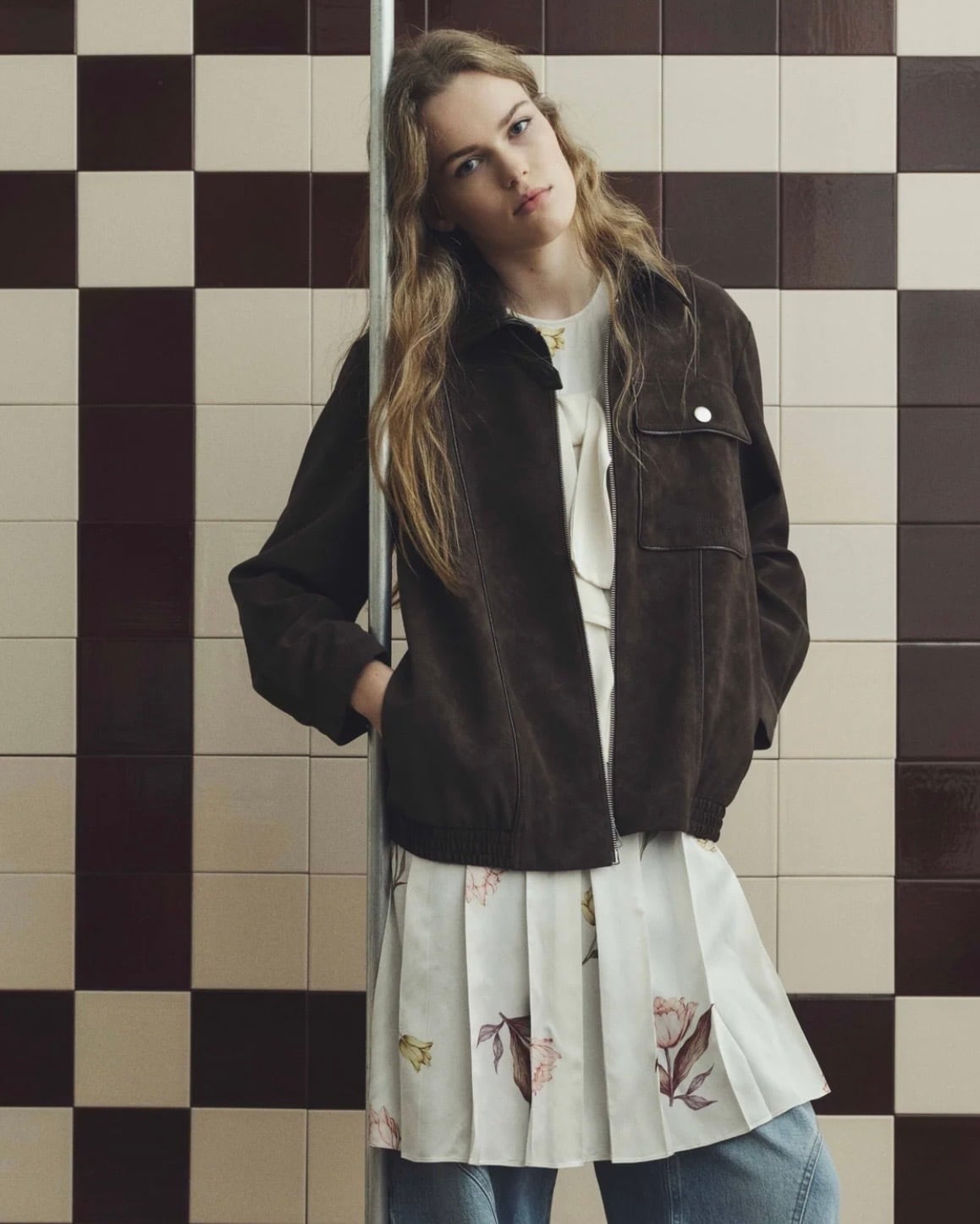 BAUM UND PFERDGARTEN/soft suede jacket