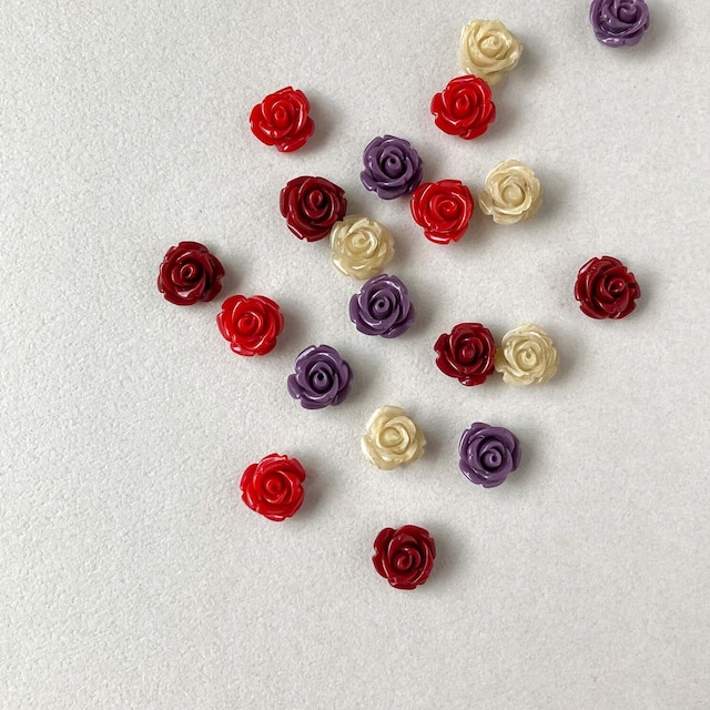 バラモチーフのデコパーツ（11mm）
