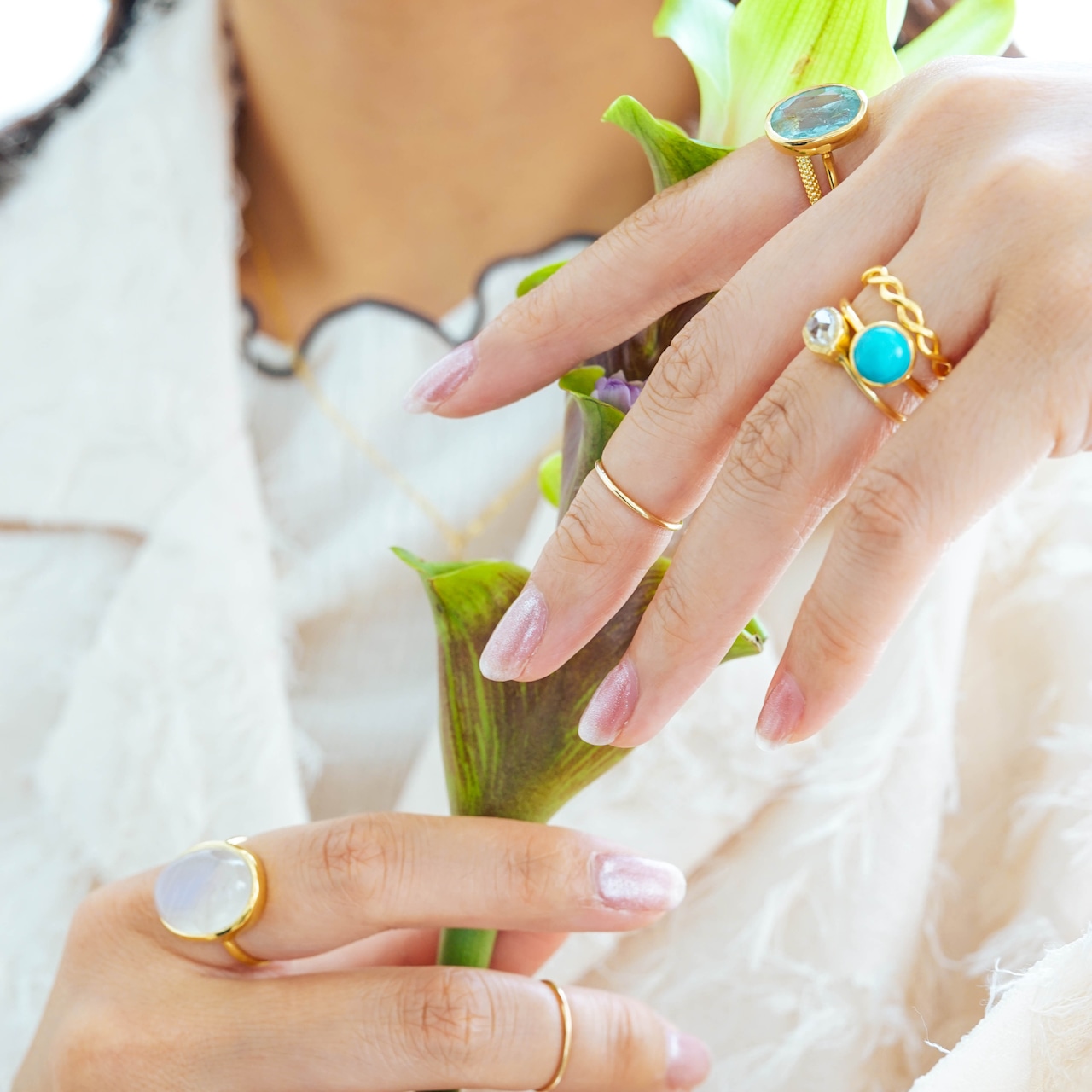 【14号】ハーキマーダイヤモンド リング(プチ)