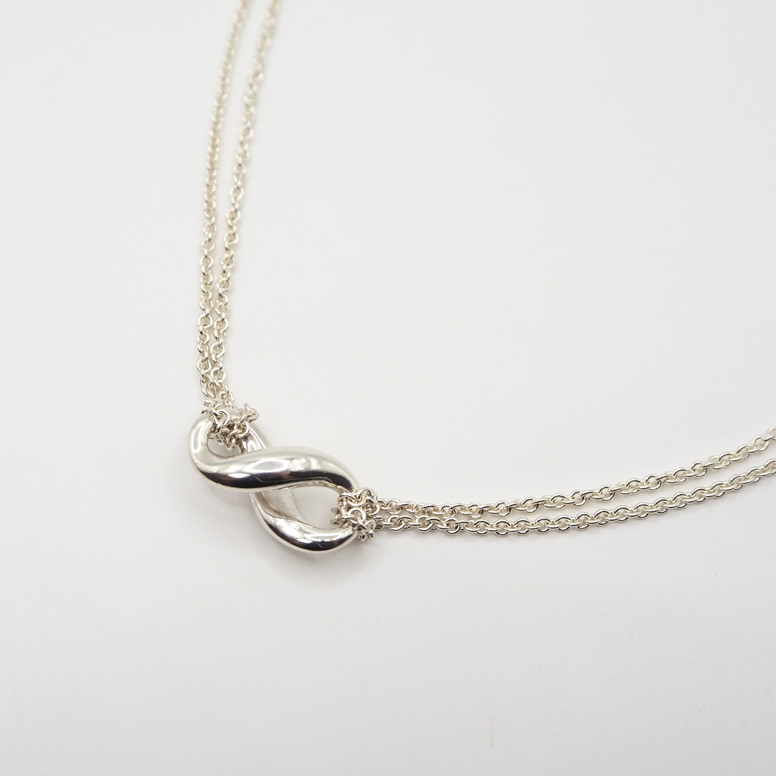 Tiffany&Co. インフィニティダブルチェーンネックレス シルバー925
