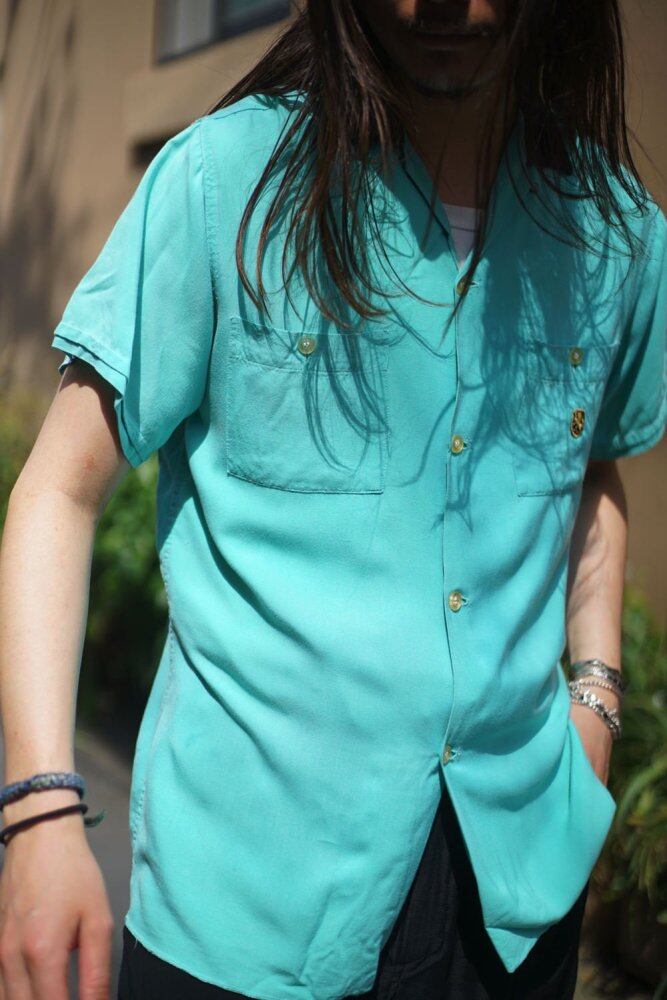 NAT NAST] Vintage rayon bowling shirt [1950s-] Vintage Bowling