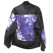 再構築 ブリーチ染めデニム ジャケット BLEACH DENIM MIX BOMBER JACKET denimbomber05