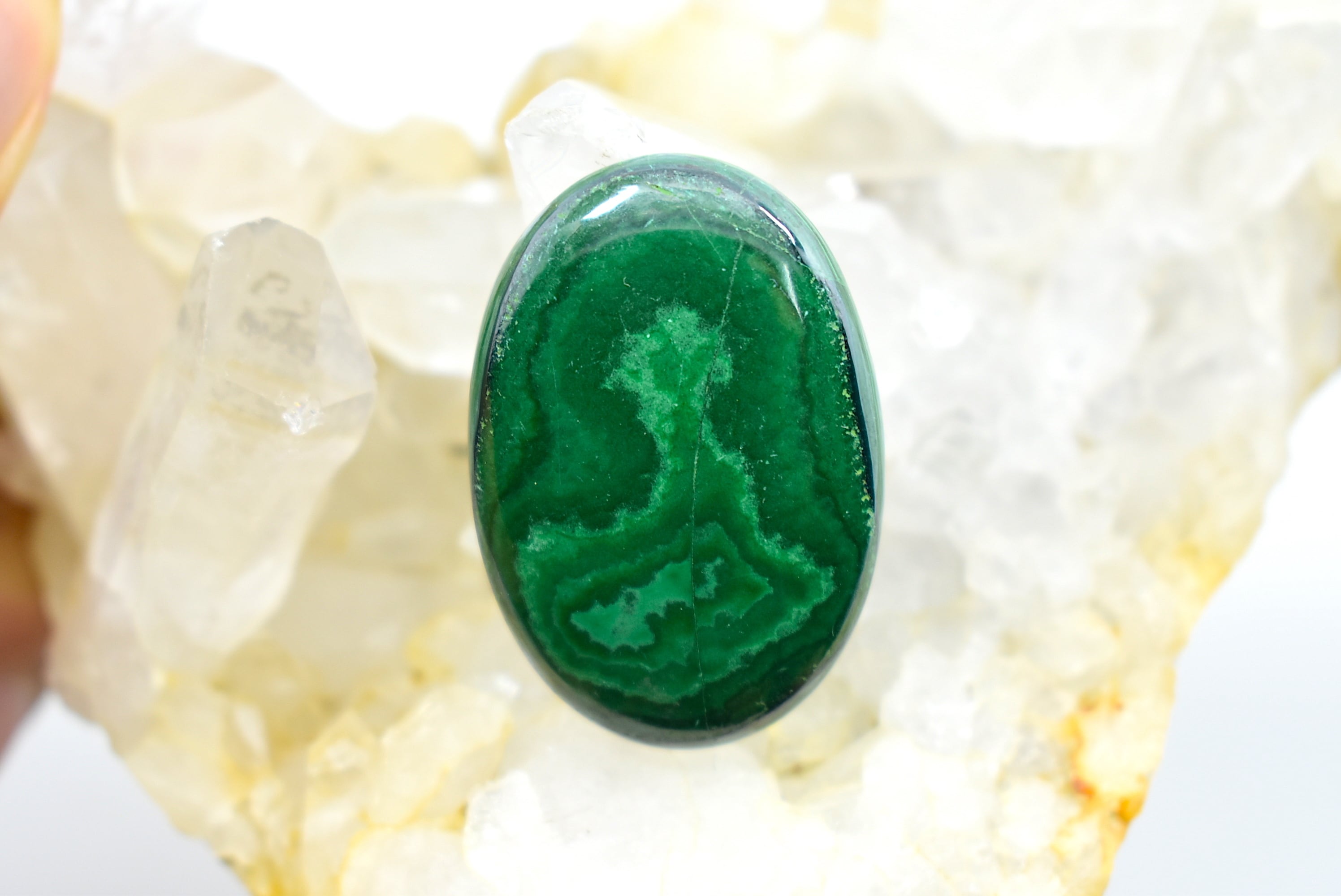 緑の沼★マラカイト ルース カポジョンmala001