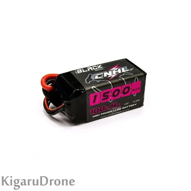 【4S 1500ｍAh Lipo】CNHL BLACK SERIES 1500MAH 14.8V 4S 100C LIPO BATTERY with XT60 コネクター