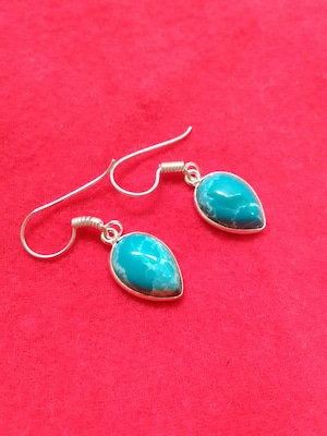 larimar ラリマー　人間関係 恋愛成就 ヒーリング効果 シルバーフックピアス