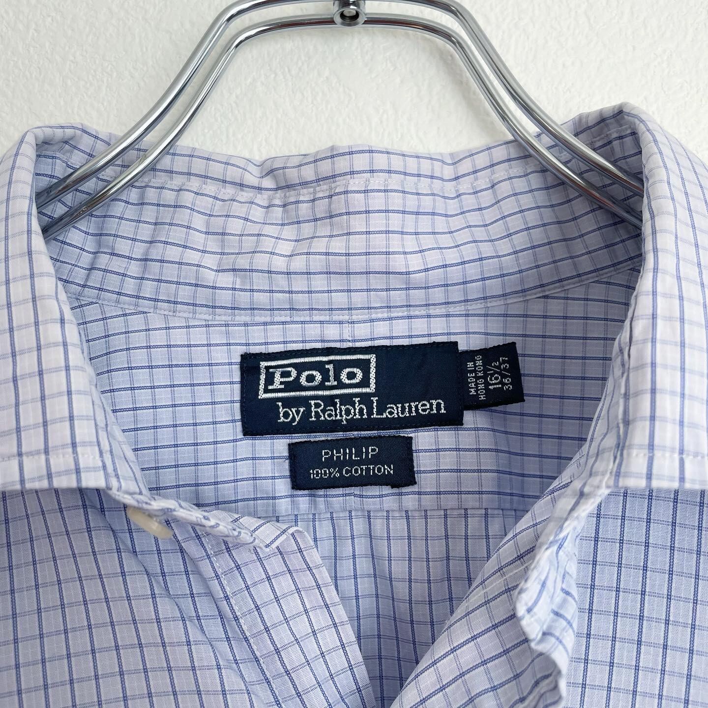 90s Polo by Ralph Lauren Checked Cotton Big Shirt 