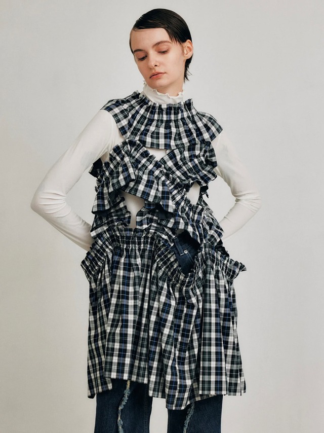 【25AW】HOUGA ホウガ / pixie frill skirt / フリルスカート